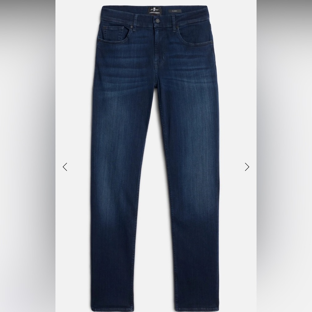7 For All Mankind Men’s W32 Dark Blue Straight Jeans NWOT